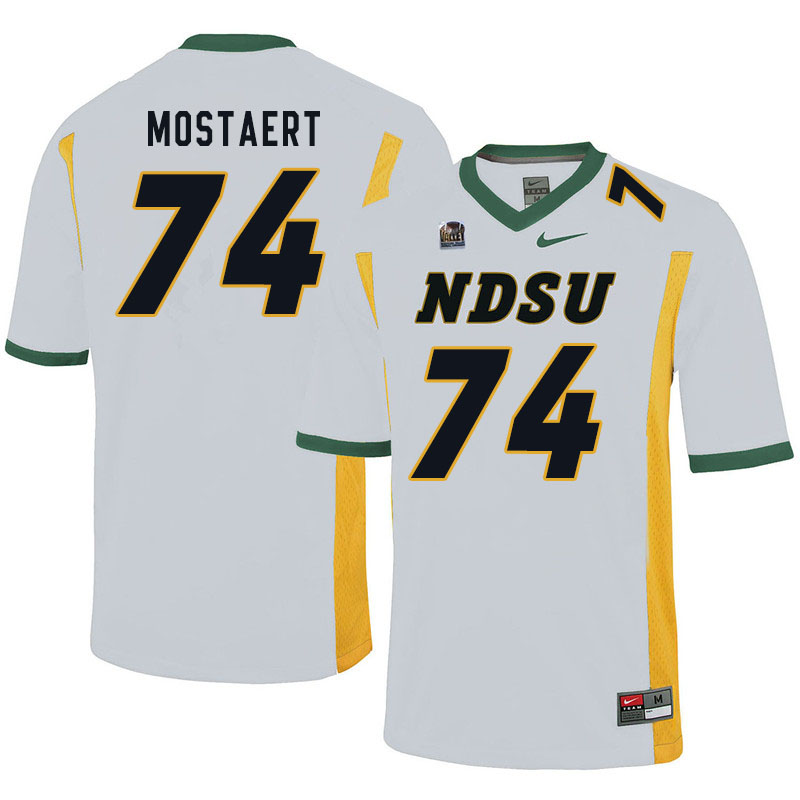 Men #74 Will Mostaert North Dakota State Bison College Football Jerseys Sale-White